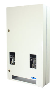 Frost Napkin and Tampon Dispenser by Frost Hats – 14.9" L x 25.4" H x 5.75" D, Alloy Steel, White, Model 608-1-0.25