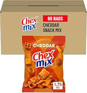 Chex Mix Snack Mix, Cheddar, Single Serve Pouches, 60 Ct, 6.5 lb Case
