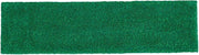 Rubbermaid Commercial Products 18 inch Adaptable Flat Mop Microfiber Pad Green for Janitorial/Professional Cleaners and Light-Duty Cleaning/Mopping with Tab/Pocket Functions