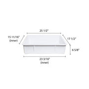 Pizza Dough Box 18" X 26" X 6" Stackable by Thunder Group – Polypropylene, White, Model PLDB182606PP