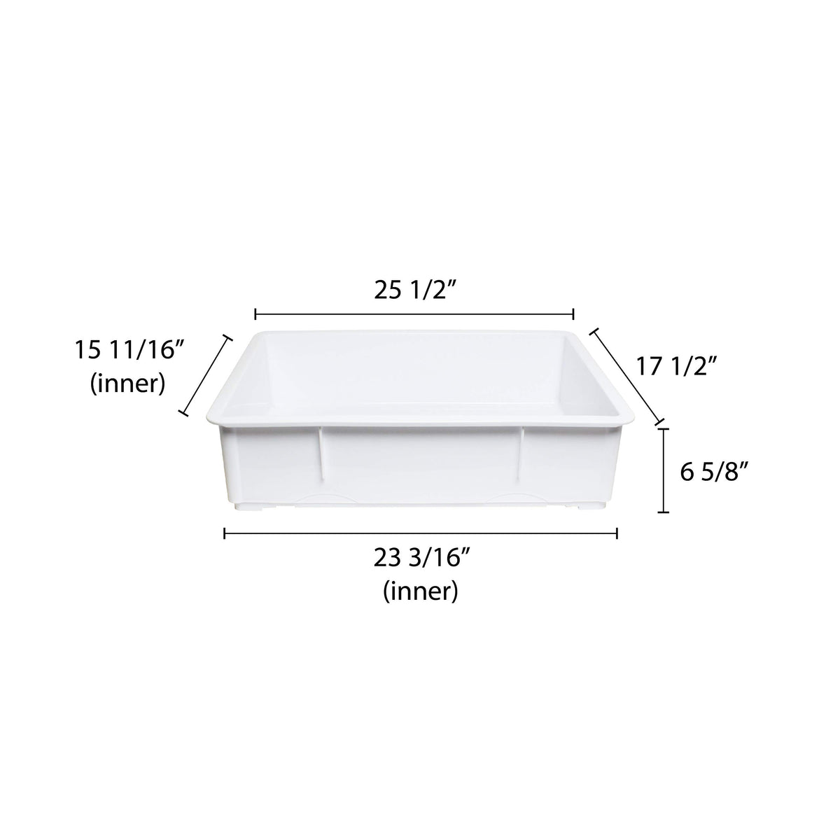 Pizza Dough Box 18" X 26" X 6" Stackable by Thunder Group – Polypropylene, White, Model PLDB182606PP