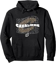 NBA Cleveland Cavaliers Wave Outline Team Logo Pullover Hoodie