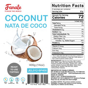 Coconut Jelly Topping nata de coco for Bubble Tea 400 g | Coconut Flavor Jelly | for Boba Tea by Fanale – 400 g (Pack of 1)