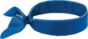Ergodyne 12399 Chill-Its 6702 Cooling Bandana, Evaporative Polymer Embedded Material for Cooling Relief Solid Blue, One Size
