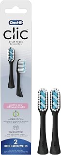Oral-B Clic Toothbrush Sensitive Clean Replacement Brush Heads, Black, 2 Count