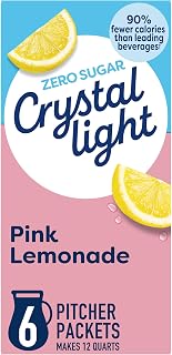 Crystal Light Drink Mix, 6 Pitcher Packets Pink Lemonade, 2.9 oz