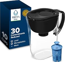 Brita Everyday Elite Water Filter Pitcher, Removes 99% of Lead, Includes 1 Filter, 10-Cup Capacity, Black