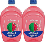 Softsoap Limited Edition Seasonal Scents | Extra Large Refill Bottles, 100 FL Oz Total, 2-50 Fl Oz Bottles for Refilling Liquid Hand Wash (Watermelon)