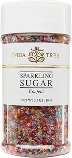 India Tree Rainbow Sparkling Sugar, 3.5 oz Jar