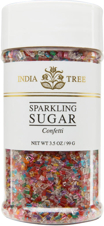 Rainbow Sparkling Sugar by India Tree – 3.5 Ounce (Pack of 6), Rainbow, Pack of 6, Model 10215