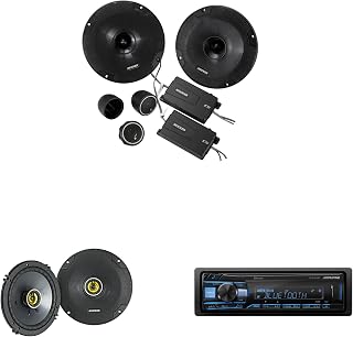 Alpine UTE-63BT CSS654 6.5 in Speaker Bundle | Mech-less Bluetooth media receiver with Kicker CSS654 6.5 in component speakers and 43CSC654 6.5 in coax speakers.