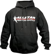 Allstar Performance ALL99913M Black Medium Embroidered Hooded Sweatshirt with Large Logo Across The Chest