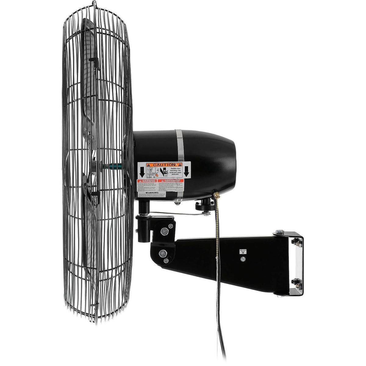 Global Industrial Black/Silver / 29"L x 38"W x 7"H / Industrial Wall-Mounted Fans