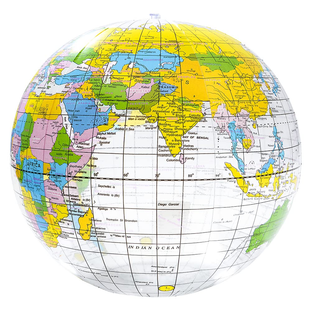 16" Clear Globe Inflate by Rhode Island Novelty – Plastic, Orignal Color, Pack of 12, Model IN-GLOCR