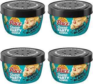 Pace Queso Blanco Dip, Cheese Dip, 11 oz Microwavable Bowl (Pack of 4)