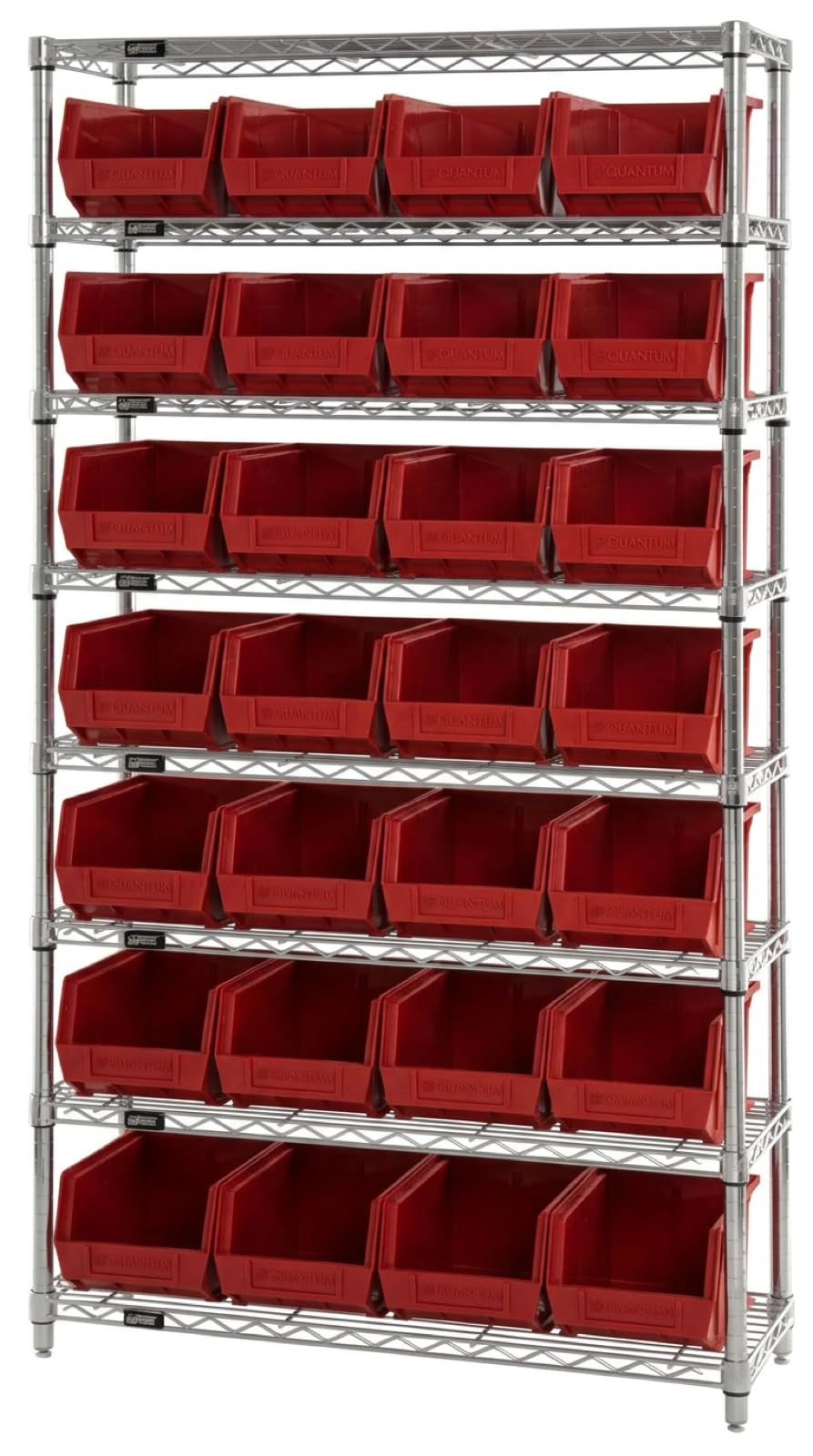 QUANTUM STORAGE SYSTEMS Red / 18" L x 6" W x 5" H / Ultra Stack & Hang Shelf Baskets