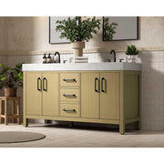 Nathan Bathroom Vanity Honey Brown by Lighting Design – Wood, Honey Brown, Model VF60660DMHB