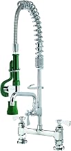 Royal Series Space Saver Pre-Rinse Assembly by Krowne – 13"L x 27"W x 4"H, Brass, Model 18-606L