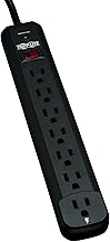 TRIPP LITE 7 Outlet Surge Protector Power Strip, Extra Long 12ft Cord, Black, & Dollar 25,000 Insurance (TLP712B)