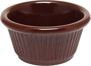 Thunder Group Fluted melamine ramekin collection 2 oz, 2 7/8" fluted ramekin, chocolate, comes in dozen