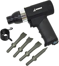 EMAX 190 mm Air Hammer, Pneumatic Hammer, Short Barrel, 3,000 BPM | 4.5 CFM, 90 PSI, Includes 5 Chisels, Ergonomic Grip, Vibration-Dampening Composite Body, 6.3 Lbs.