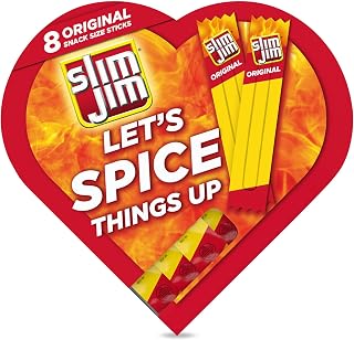 Slim Jim Jerky Snacks Sticks Valentine's Day Gift Box Original 0.28oz 8ct