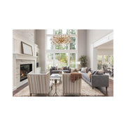 Vera 38 Light Pendant by Lighting Design – Metal, Clear, Model 2550D48SG
