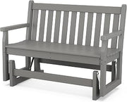 Polywood Traditional Garden Glider, Slate Grey