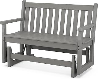 Polywood Traditional Garden Glider, Slate Grey