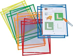 Creativity Street Pacon PACAC9869 Dry-Erase Pocket 10-Inch Wx13-1/2-Inch H 10/ST Assorted
