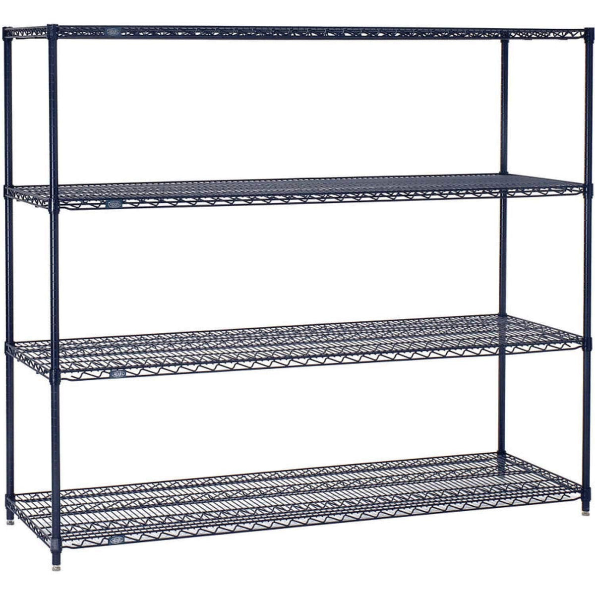 5 Tier Wire Shelving Starter Unit by Nexel – 5, Blue Epoxy, Model 24608N5