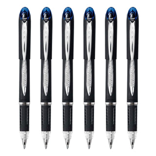 Jetstream Rollerball Pen by Uni-Ball – 6 Count (Pack of 1), Plastic, Blue, Model SAN3392