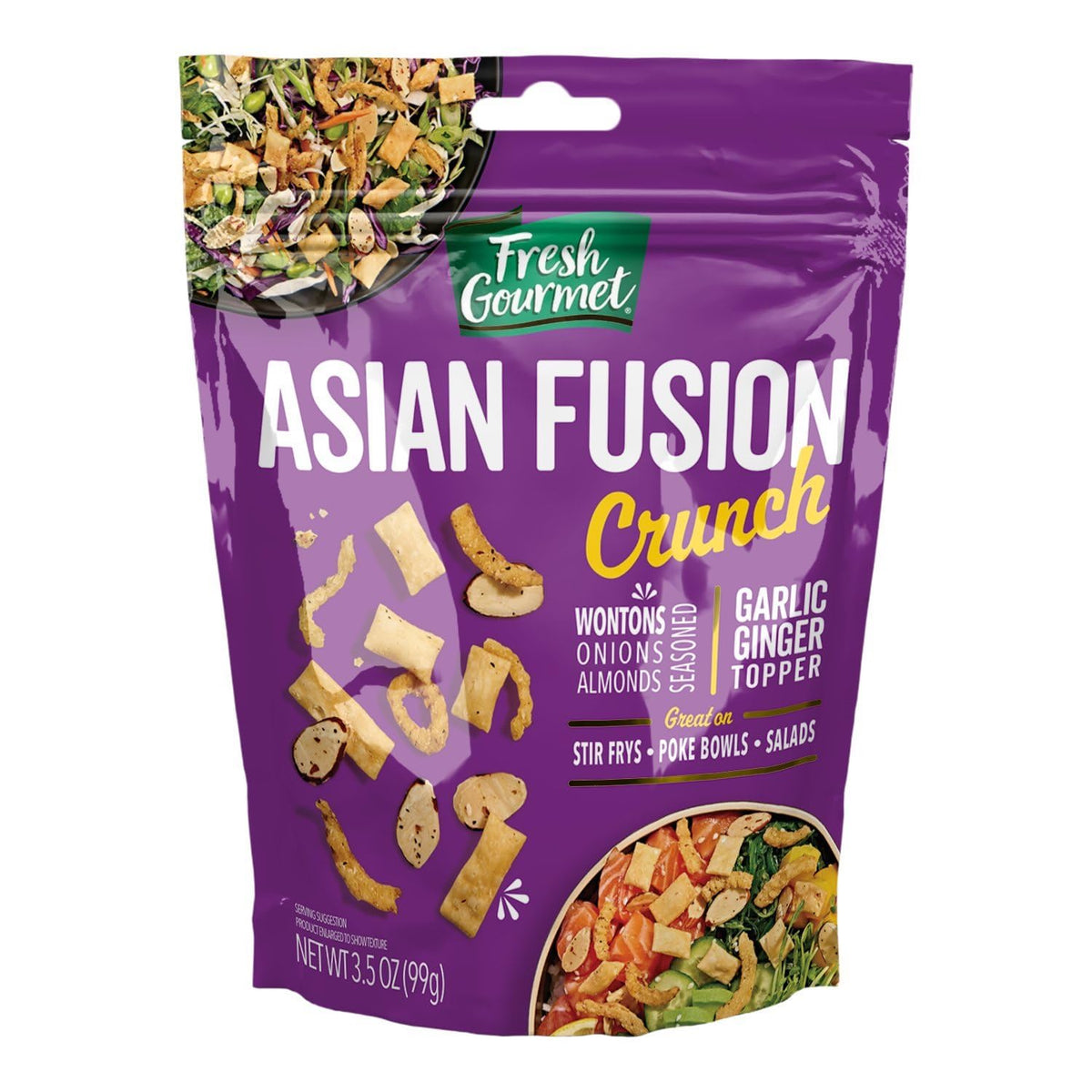 Fresh Gourmet Asian Fusion Crunch / Asian Fusion / 3.5 Ounce (Pack of 12) Vegetable