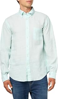 Brooks Brothers Men's SPT Ls Linen Solid Regular