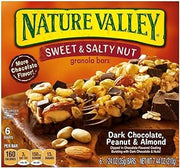 Nature Valley Sweet and Salty Nut Dark Chocolate Peanut Almond Snack Bar, 7.44 Ounce -- 12 per case.