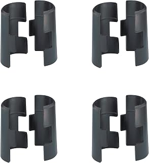 Metro 9985 Replacement Plastic Split Sleeves - Pack of 4 Wire Shelf Clips for Super Erecta Industrial Wire Shelving - Black