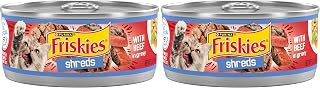 Friskies Purina Shreds with Beef in Gravy Wet Cat Food - 5.5 oz. Cans (Pack of 48)