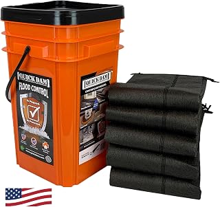 Quick Dam Grab & Go Flood Kit includes 5- 10ft Flood Barriers in Bucket