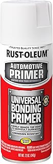 Rust-Oleum Automotive Universal Bonding Primer Spray, Flat White | Firmly Bonds Topcoats to Difficult Surfaces | Rust Resistant| Fast Dry | Multi Surface | Comfort Tip | Any-Angle Spray