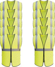OccuNomix ANSI/ISEA 107-2020 Class 2 Type R Mesh Surveyor Vest - Reflective Safety Vest with Pockets, Hook & Loop Closure, 2X-Large/3X-Large, Yellow, pack of 10