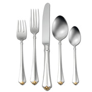 Golden Juilliard 20-Piece Flatware Set by Oneida – 11.0000, Stainless Steel, Silver, Model 2231020A