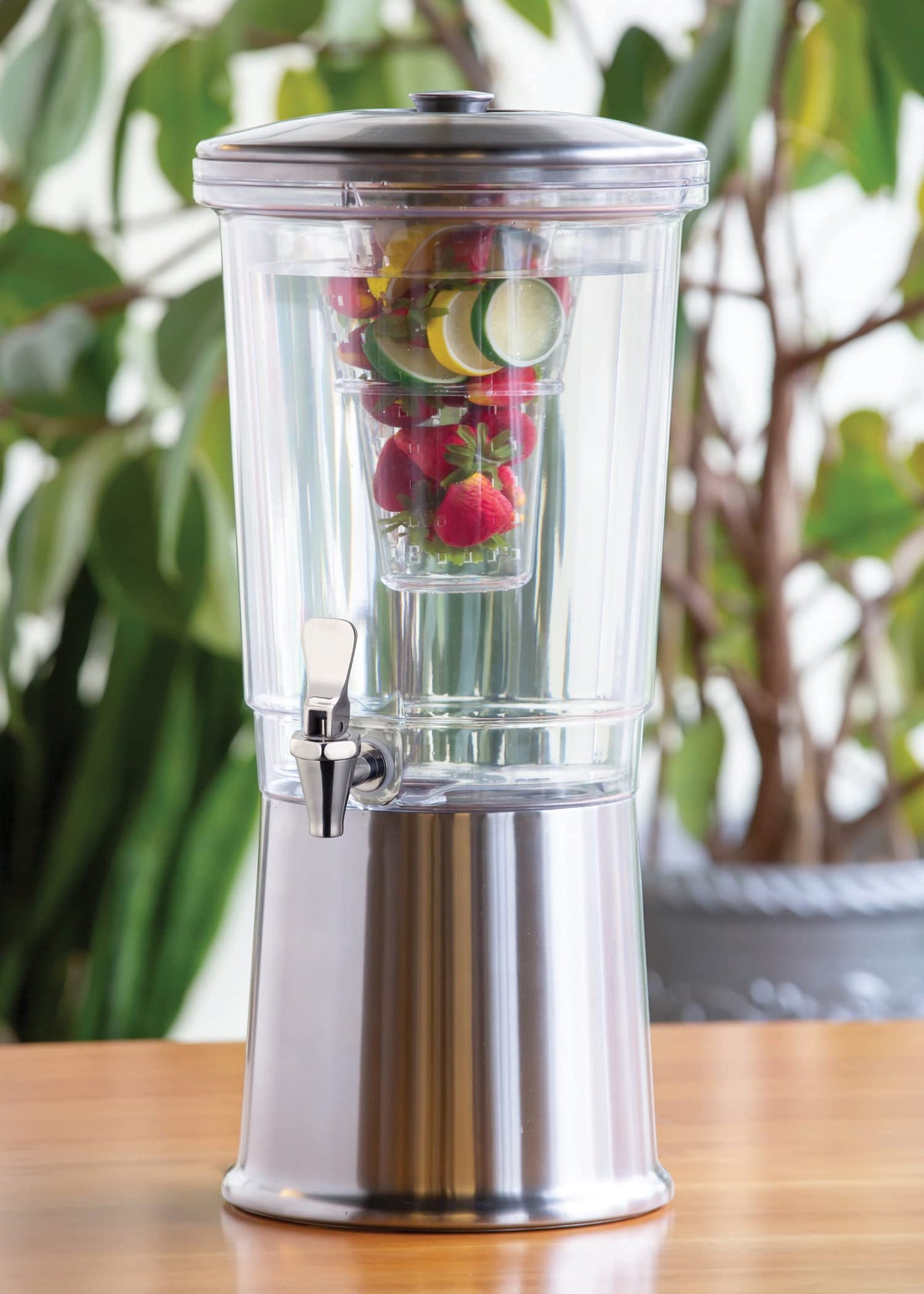 Double Wall Beverage Dispenser by Service Ideas – 3 Gallon, 3.0 gallons, Stainless Steel, Brushed, Model CBDDW3GSS
