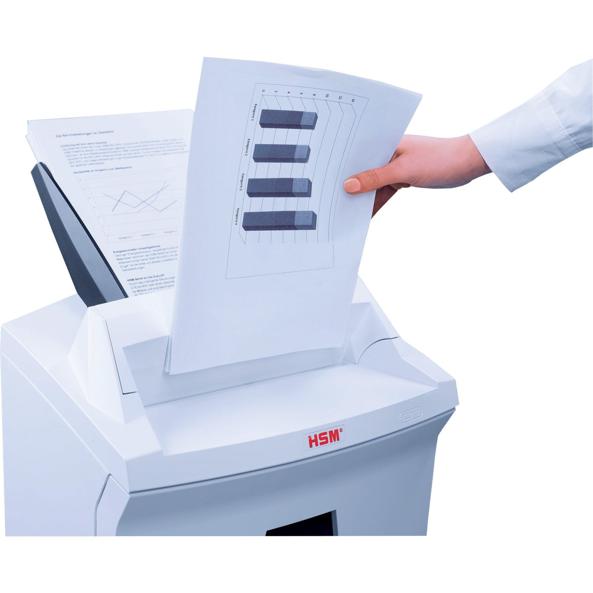 Securio AutoFeed 150c by HSM – 9.0 gallons, White, Model 2083