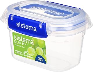Sistema 885401 Klip It Container, Polypropylene, 400 milliliters, Transparent