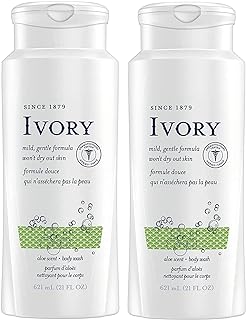 Ivory Scented Body Wash, Aloe 21 oz (Pack of 2)