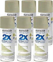 Rust-Oleum Painter's Touch 2X Ultra Cover Spray Paint, Satin Marsh Green | Indoor and Outdoor Surfaces (Metal, Wood, Plastic), Fast Dry, Durable, Sprays from Any Angle, Comfort Tip, Oil Based, 6 Pack