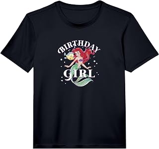 Kids Disney The Little Mermaid Birthday Girl Ariel Youth Performance T-Shirt