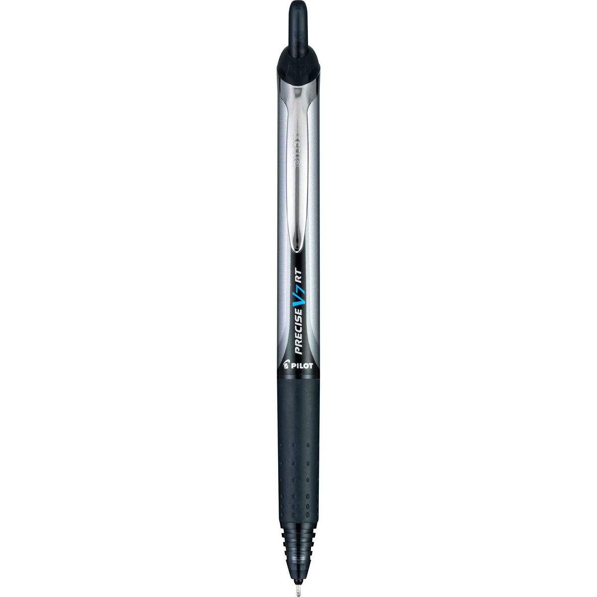 Precise V7 RT Retractable Rollerball Pens by PILOT – 6 Count (Pack of 1), Metal, Black, Model 13616