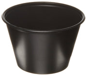 Dart P400BLK 4 oz Black PS Portion Container (Case of 2500)
