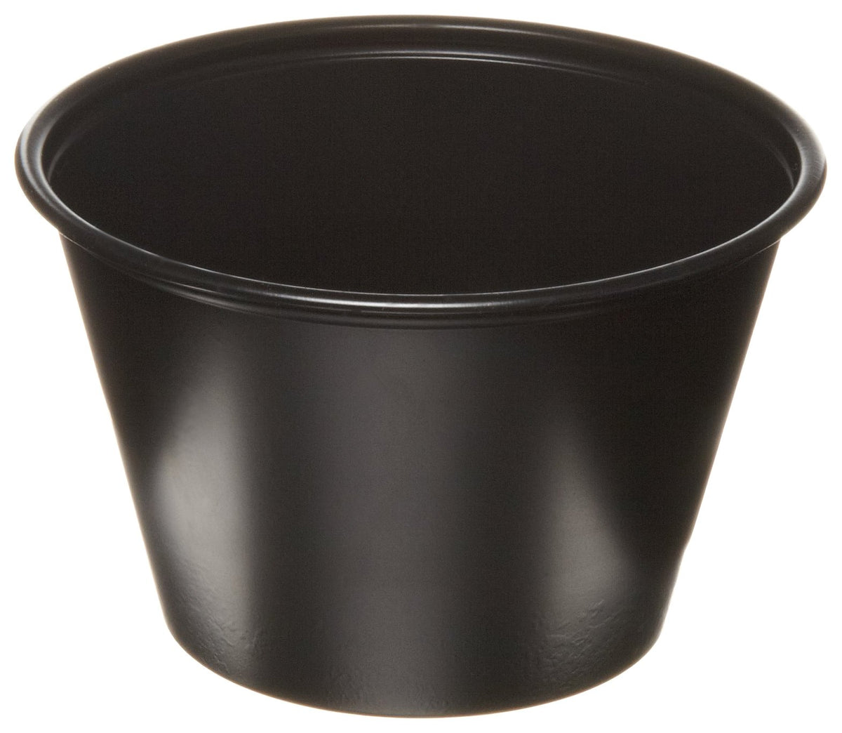 Dart P400BLK 4 oz Black PS Portion Container (Case of 2500)